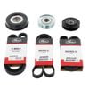Drive Belt Set + 3 Engine Pulleys for Mitsubishi Triton MK 6G72 3.0L SOHC
