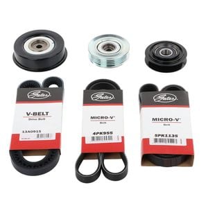 Drive Belt Set + 3 Engine Pulleys for Mitsubishi Triton MK 6G72 3.0L SOHC