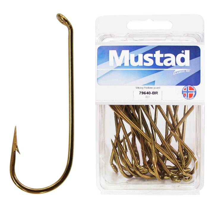 Mustad 79640 - Size 9/0 Qty 25 - Viking Hollow Point Bronzed/Forged