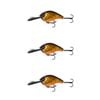 3x 13 Fishing 60mm Jabber Jaw Deep Crankbait Fishing Lures - Goldilocks