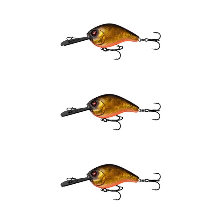 3x 13 Fishing 60mm Jabber Jaw Deep Crankbait Fishing Lures - Goldilocks