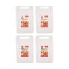 4PK Culinary Kitchen Plastic Rectangular Chopping Board 37x23cm White