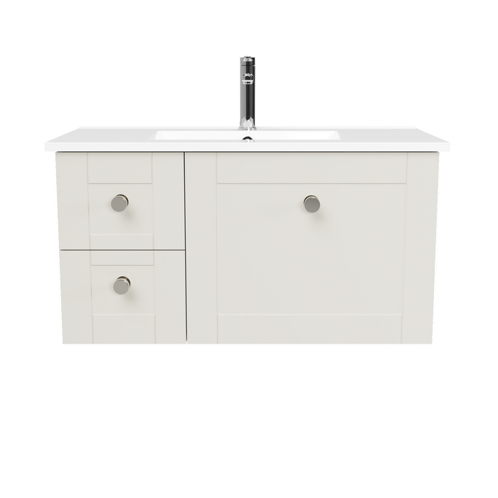 New England Joinery 900mm Diadem Centre Basin Alpha Top Wall Hung Vanity