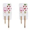 2x LVD 2pc Silicone Wood Spatula Kitchen Baking/Cooking Utensil Set - Watermelon