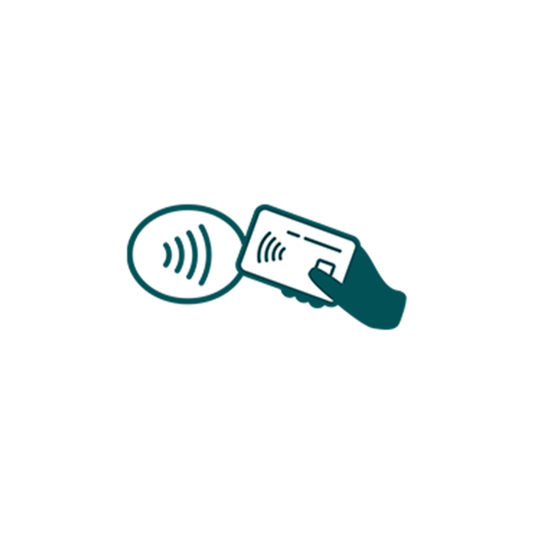 Tap and pay icon.