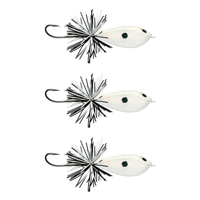 3x Rapala 4.5cm BX Skitter Frog Topwater Surface Fishing Lures - Pale Bone