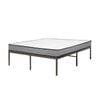 Advwin Double Size Metal Bed Frame and Double Mattress 25cm Grey