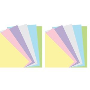 2x 60pc Filofax Pastel Plain Notepaper Personal Refill Set Organiser Stationery