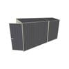 Build-a-Shed 0.8 x 3.7 x 2m Skillion Single Hinged Door Shed - Grey