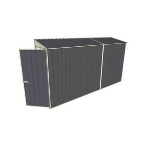 Build-a-Shed 0.8 x 3.7 x 2m Skillion Single Hinged Door Shed - Grey