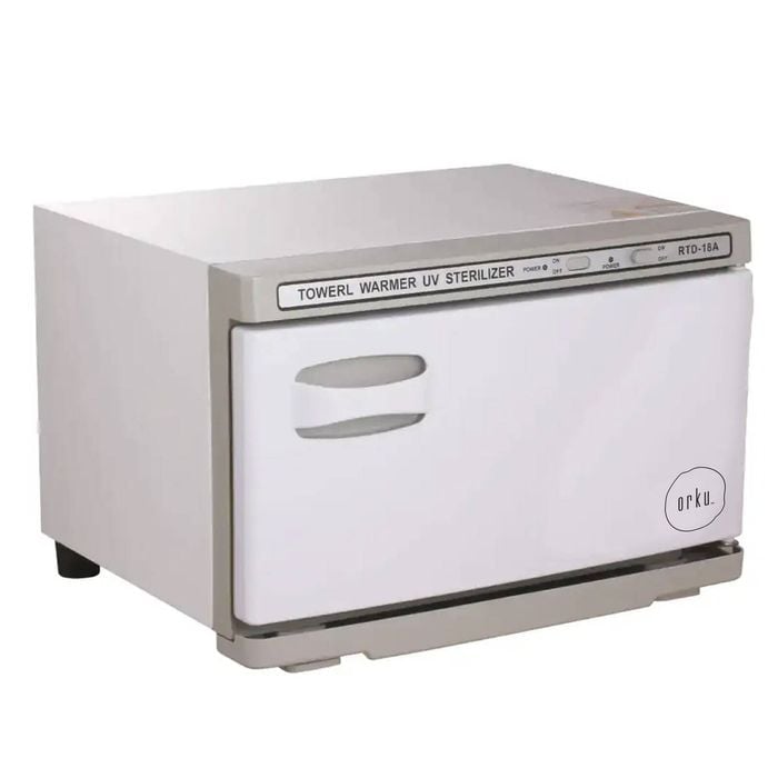 Orku 18L White UV Electric Towel Warmer Steriliser Cabinet Salon Heat Sanitiser