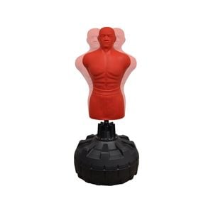 Silicone Skin - Free Standing Human Bob Boxing Punching Dummy Bag - Red Color