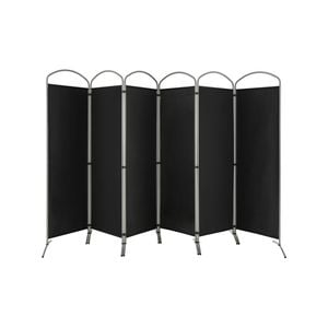 Costway 6-panel Room Divider Folding Privacy Screen Wall Partition Stand Home Living Black