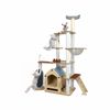 Pawz Bastet Wooden Cat Tree Feather Toy Cubby 168CM
