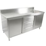 Modular Systems Cabinet With Right Sink - 2100mm W x 600mm D x 1050mm H
