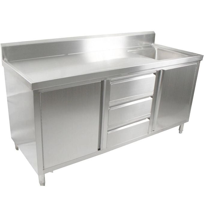 Modular Systems Cabinet With Right Sink - 2100mm W x 600mm D x 1050mm H