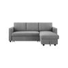2 Seater Storage Sofa Bed Corner Lounge Set In Grey With Chaise