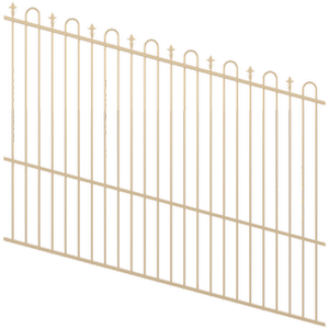 ProtectorAl 1201 - 2400 x 1800mm Primrose Raked Up to 15º Loop And Spear Top Pool Fence Panel