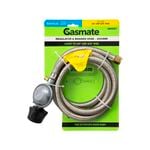 Gasmate Regulator & Braided Hose - 2000mm - LCC27 to 5/8" UNF (3/8" SAE)