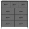 Ufurniture Chest of 9 Drawers Fabric Storage Cabinet Gray