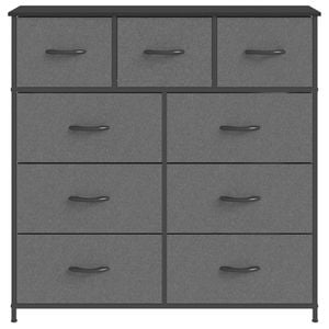 Ufurniture Chest of 9 Drawers Fabric Storage Cabinet Gray