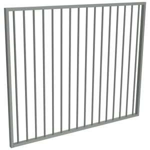 ProtectorAl 1470 x 1200mm Palladium Silver Aluminium Flat Top Garden Gate