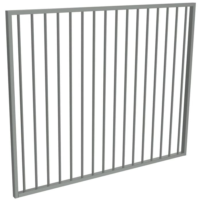 ProtectorAl 1470 x 1200mm Palladium Silver Aluminium Flat Top Garden Gate