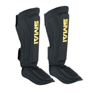 SMAI Gold Series Muay Thai Shin Guards - Black/Gold - XL