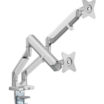 Brateck Pole-Mounted Epic Gas Spring Aluminum Dual Monitor Arm