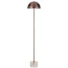 Telbix Domez Modern Standing Floor Lamp Light Foot Switch Metal Terrazzo Bronze White Terrazzo