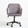 Arles Grey Office Chair - Ergonomic Swivel With Padded Seat Grey