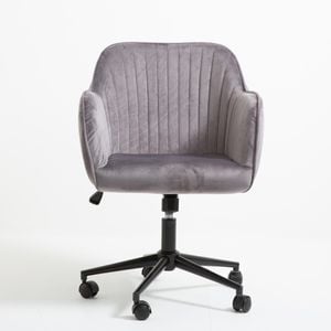 Arles Grey Office Chair - Ergonomic Swivel With Padded Seat Grey