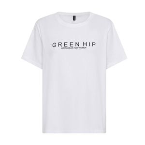 Green Hip Short Sleeve T-Shirt White 2XL