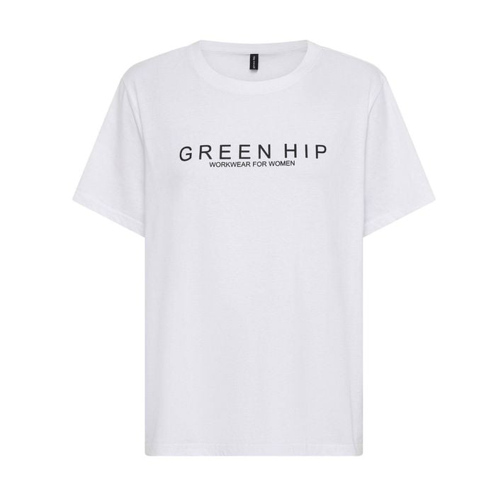 Green Hip Short Sleeve T-Shirt White 2XL