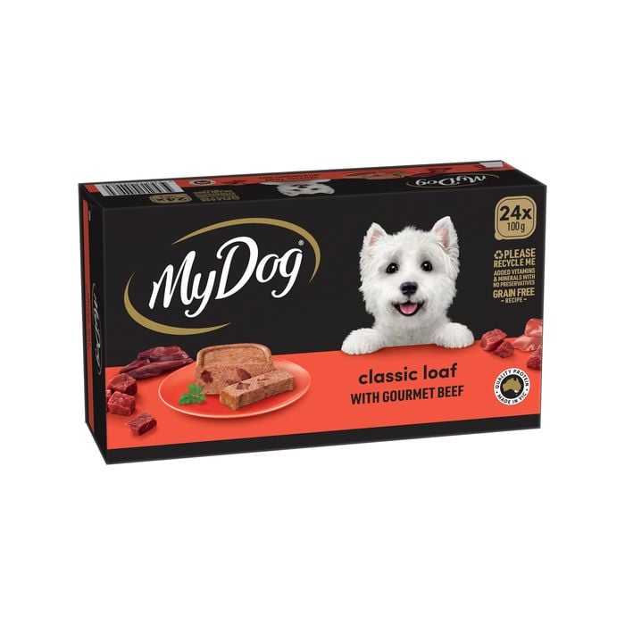My Dog 100g Classic Loaf with Gourmet Beef Adult Wet Dog Food - 24 Trays		