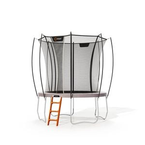 VULY Ultra 2 Small 8ft Trampoline with Enclosure - Round Kids Trampolines Bundle With Ladder