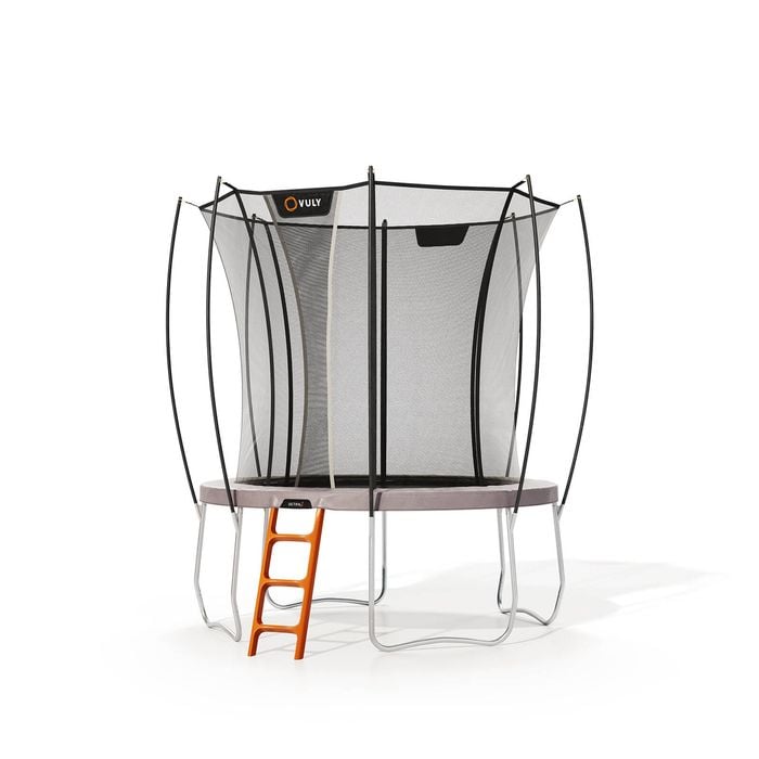 VULY Ultra 2 Small 8ft Trampoline with Enclosure - Round Kids Trampolines Bundle With Ladder