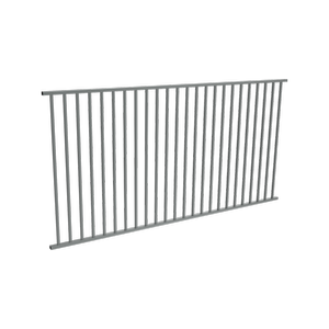 ProtectorAl 2400 x 1200mm Monument Aluminium Pool Fence Panel Flat Top with Square Picket