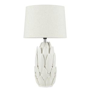 Society Home Selia Ceramic Table Lamp Cream 27x27x50cm