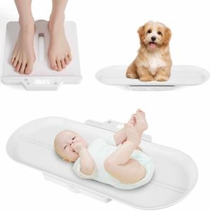 Costway Smart Baby Pet Scale W/detachable Tray For Weight & Height Up To 150 Kg