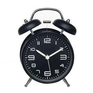 Catzon Analog Alarm Clock With Night Light Loud Ringing-black