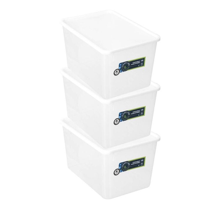 3x Lemon & Lime Keep Fresh 9L/30.5cm Food Rectangle Container