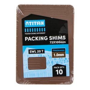 Titan 1 x 72 x 100mm Brown Packing Shim - 10 Pack