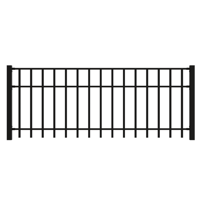 Masterworks 2300 x 40 x 1575mm Black Mayfair Half Fence Panel