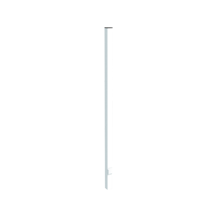 ProtectorAl 50 x 50 x 1400mm Pearl White Aluminium In-Ground Garden Post With Cap