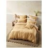 Linen House Lucy Reversible Saffron Yellow Check Duvet Quilt Cover Set Double