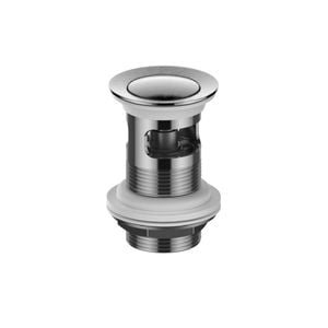 Greens 32mm Brushed Nickel With Overflow Pop-Up Basin Waste