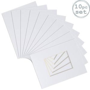Nicola Spring 8" X 10" For 4" X 6" Picture Photo Mounts - White - Pack Of 10