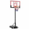 Costway 1.4-2.6m Portable Basketball Hoop Rim Stand System Ring Red