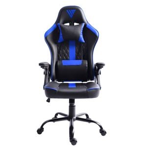 Advwin Gaming Chair Height Adjustable Ergonomic Recliner Racing Office Chair Blue